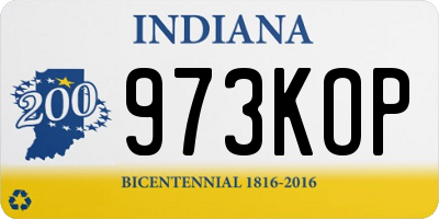 IN license plate 973KOP