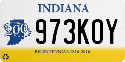 IN license plate 973KOY