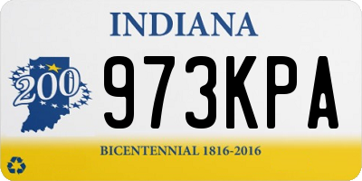 IN license plate 973KPA