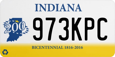 IN license plate 973KPC