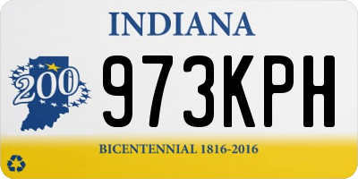 IN license plate 973KPH