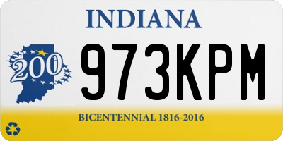 IN license plate 973KPM