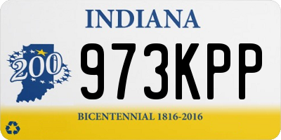 IN license plate 973KPP