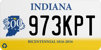 IN license plate 973KPT