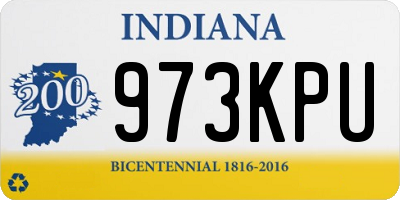 IN license plate 973KPU