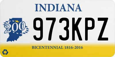 IN license plate 973KPZ