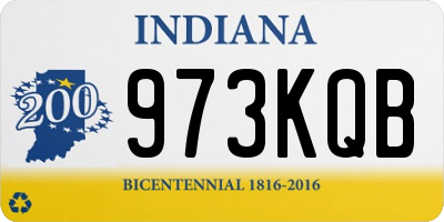 IN license plate 973KQB