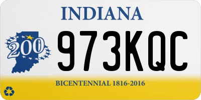 IN license plate 973KQC