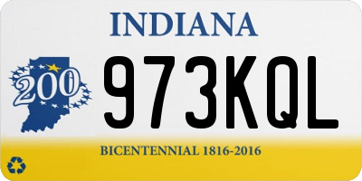 IN license plate 973KQL