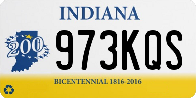 IN license plate 973KQS
