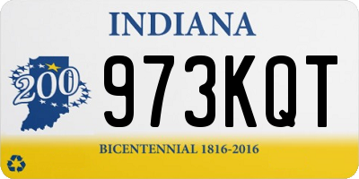 IN license plate 973KQT