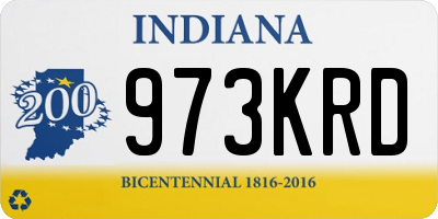 IN license plate 973KRD