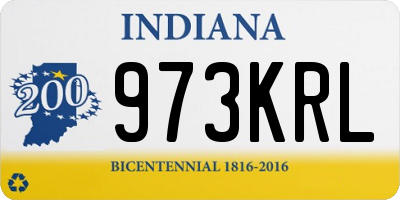 IN license plate 973KRL