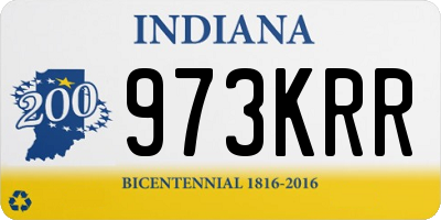 IN license plate 973KRR