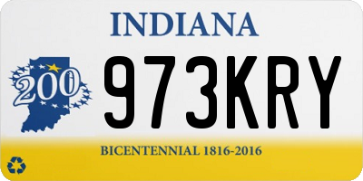 IN license plate 973KRY