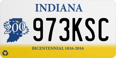 IN license plate 973KSC