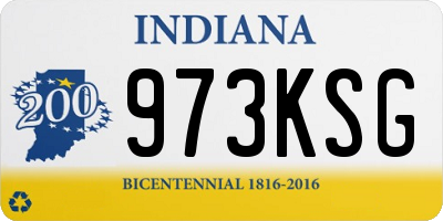 IN license plate 973KSG