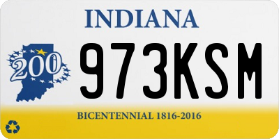 IN license plate 973KSM