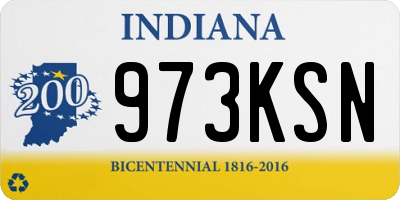 IN license plate 973KSN