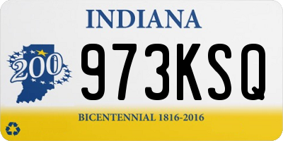 IN license plate 973KSQ
