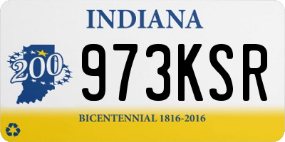 IN license plate 973KSR