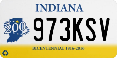 IN license plate 973KSV