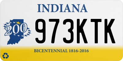 IN license plate 973KTK