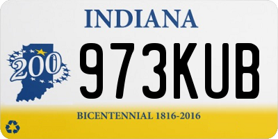 IN license plate 973KUB