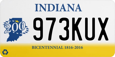 IN license plate 973KUX