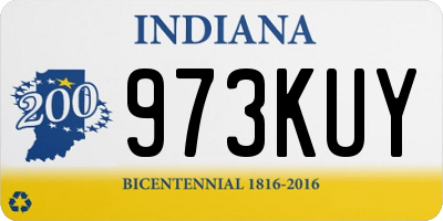 IN license plate 973KUY