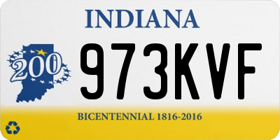 IN license plate 973KVF