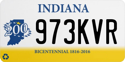 IN license plate 973KVR