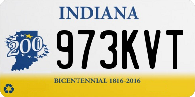 IN license plate 973KVT