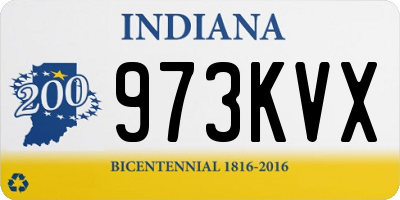 IN license plate 973KVX