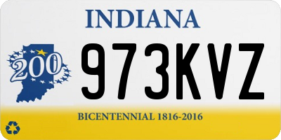 IN license plate 973KVZ