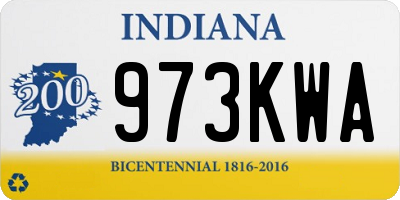 IN license plate 973KWA