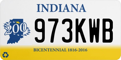 IN license plate 973KWB