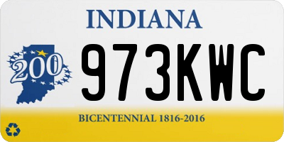 IN license plate 973KWC