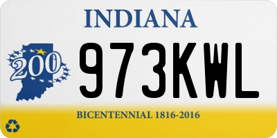 IN license plate 973KWL
