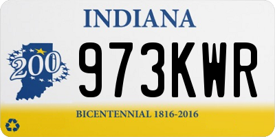IN license plate 973KWR