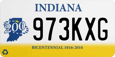 IN license plate 973KXG