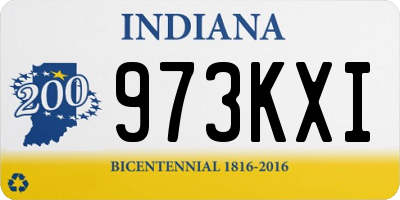 IN license plate 973KXI