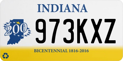 IN license plate 973KXZ