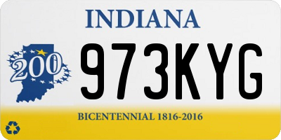 IN license plate 973KYG