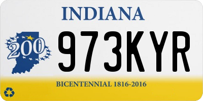 IN license plate 973KYR