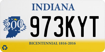 IN license plate 973KYT