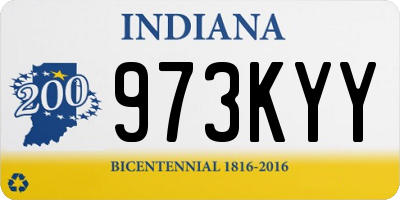 IN license plate 973KYY