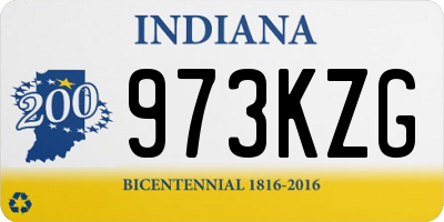 IN license plate 973KZG