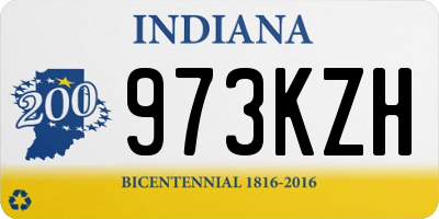 IN license plate 973KZH