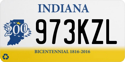 IN license plate 973KZL